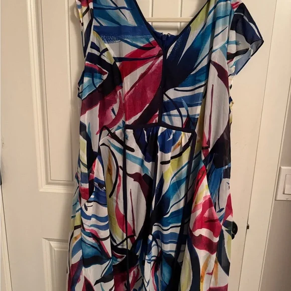 Multicolor Abstract Print Dress - Picture 1 of 5